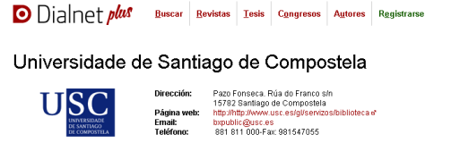 Página de institución- Universidade de Santiago de Compostela - Búsqueda de Autores - Dialnet